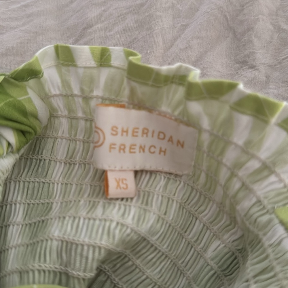 Sheridan French Kelly Smocked Maxi Dress in Lime - Picture 6 of 6